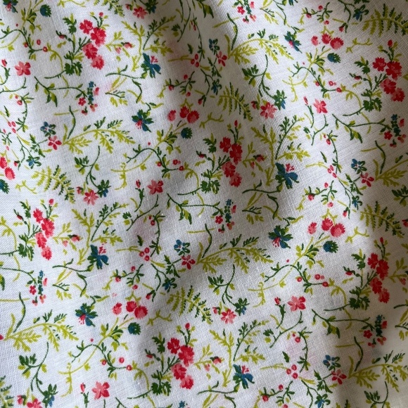 BENLEE Vtg Floral Tank Midi Pullover Dress Ruffle Neckline Tiered Skirt Size 8 - Picture 7 of 8